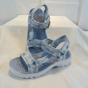 Fila Ladies' Andros Strap Sandal - Tie Dye Blue/White -